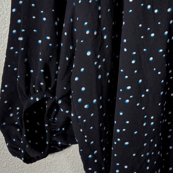 Sejour Women’s Blouse Romantic Wedding Guest Mother of the Bride Black Dot 1X - Picture 4 of 8